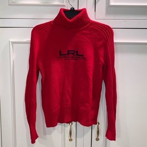 LRL Raulph Lauren red turtleneck